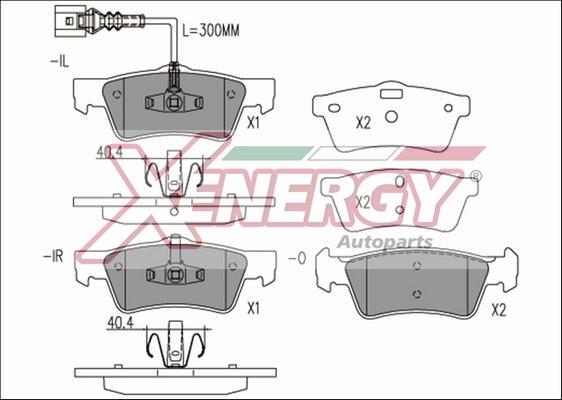 AP XENERGY X41249 - Brake Pad Set, disc brake car-mod.net