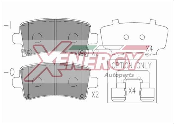 AP XENERGY X41208 - Brake Pad Set, disc brake car-mod.net