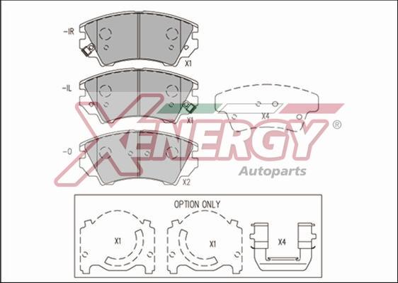 AP XENERGY X41229 - Brake Pad Set, disc brake car-mod.net