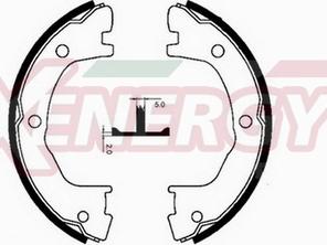 AP XENERGY X50253 - Brake Shoe Set, parking brake car-mod.net