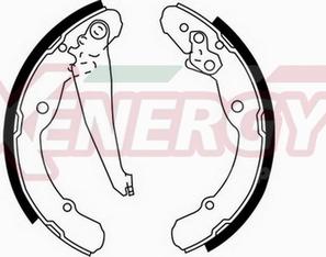 AP XENERGY X50282 - Drum Brake Shoe Set car-mod.net
