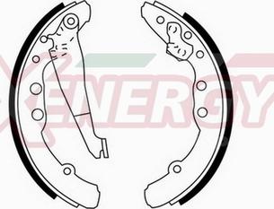 AP XENERGY X50232 - Drum Brake Shoe Set car-mod.net
