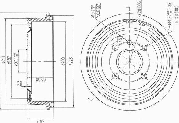 AP XENERGY X654002 - Brake Drum car-mod.net