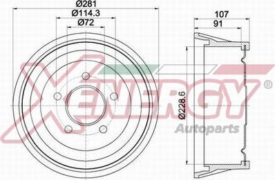 AP XENERGY X654127 - Brake Drum car-mod.net