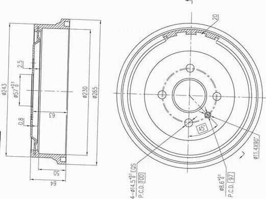 AP XENERGY X654229 - Brake Drum car-mod.net