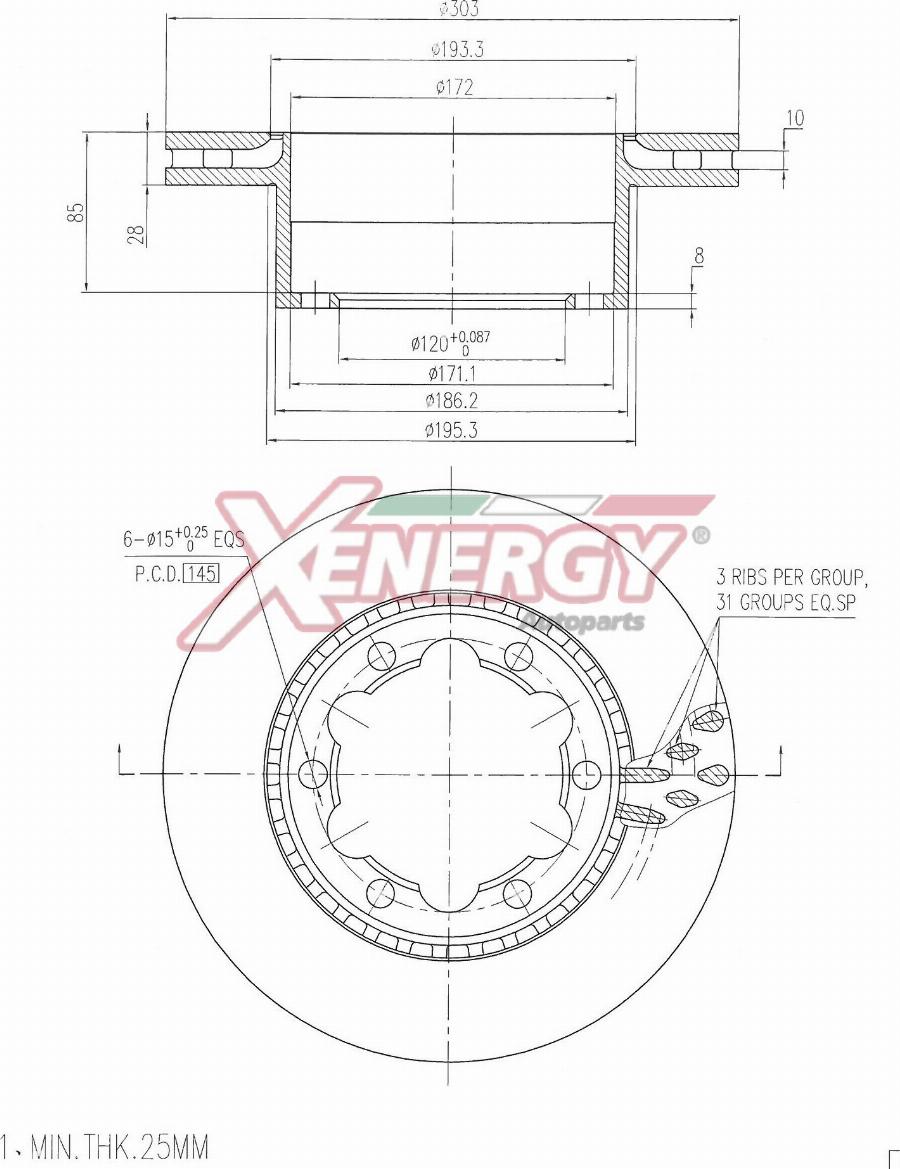 AP XENERGY X602968 - Brake Disc car-mod.net