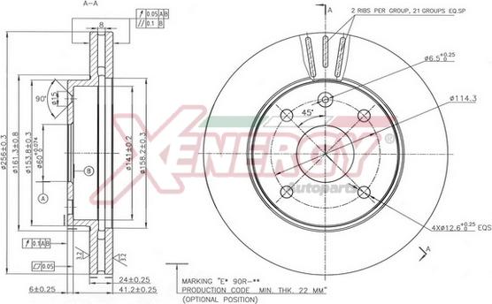 AP XENERGY X602812 - Brake Disc car-mod.net
