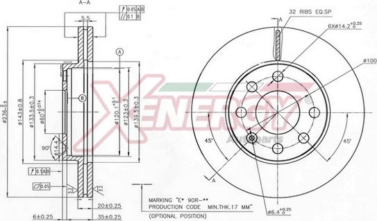 AP XENERGY X602876 - Brake Disc car-mod.net
