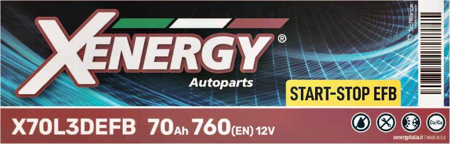 AP XENERGY X70L3DEFB - Starter Battery car-mod.net
