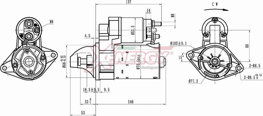 AP XENERGY XST10515AD - Starter car-mod.net