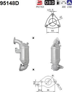 AS 95148D - Catalytic Converter car-mod.net