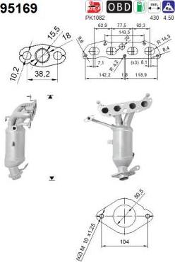 AS 95169 - Catalytic Converter car-mod.net