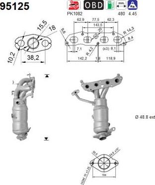 AS 95125 - Catalytic Converter car-mod.net