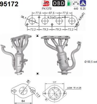 AS 95172 - Catalytic Converter car-mod.net