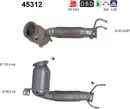 AS 45312 - Catalytic Converter car-mod.net