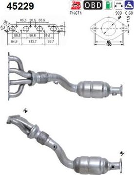 AS 45229 - Catalytic Converter car-mod.net