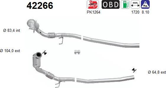 AS 42266 - Catalytic Converter car-mod.net