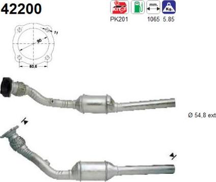 AS 42200 - Catalytic Converter car-mod.net