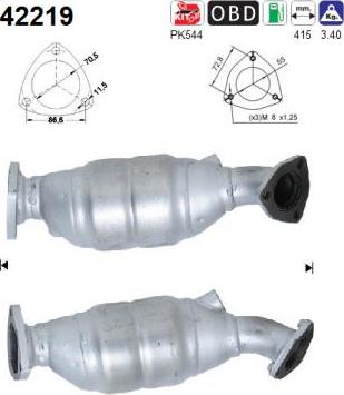 AS 42219 - Catalytic Converter car-mod.net