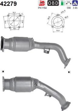 AS 42279 - Catalytic Converter car-mod.net