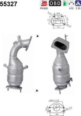 AS 55327 - Catalytic Converter car-mod.net