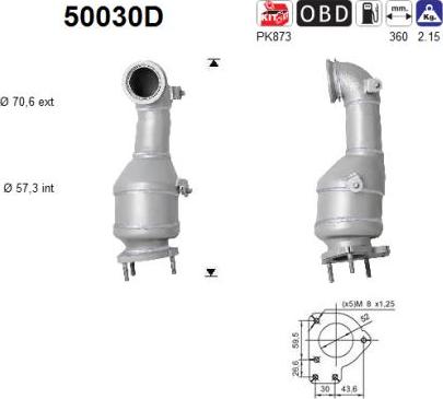 AS 50030D - Catalytic Converter car-mod.net