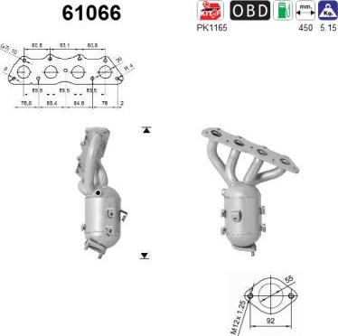 AS 61066 - Catalytic Converter car-mod.net