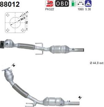 AS 88012 - Catalytic Converter car-mod.net