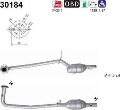 AS 30184 - Catalytic Converter car-mod.net