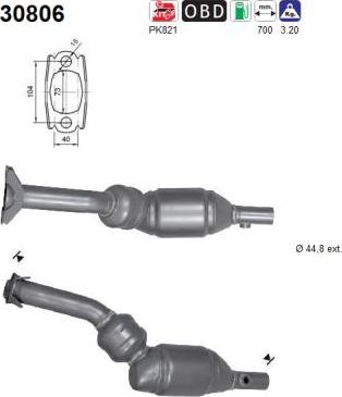 AS 30806 - Catalytic Converter car-mod.net