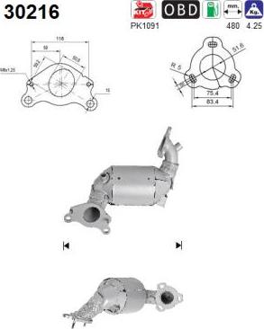 AS 30216 - Catalytic Converter car-mod.net