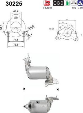 AS 30225 - Catalytic Converter car-mod.net