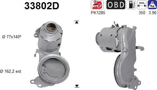 AS 33802D - Catalytic Converter car-mod.net