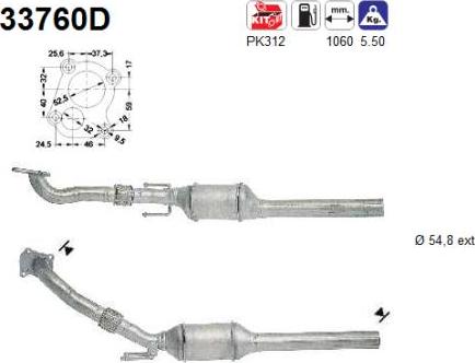 AS 33760D - Catalytic Converter car-mod.net