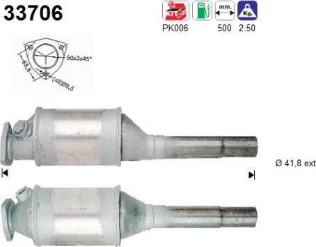 AS 33706 - Catalytic Converter car-mod.net