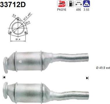 AS 33712D - Catalytic Converter car-mod.net