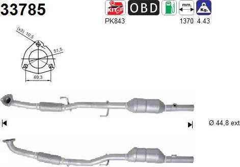 AS 33785 - Catalytic Converter car-mod.net