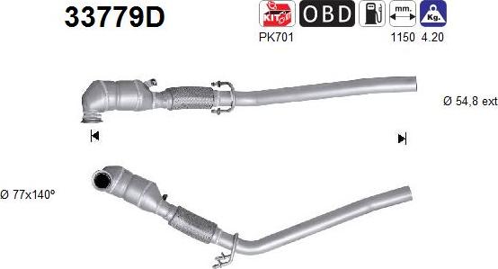AS 33779D - Catalytic Converter car-mod.net