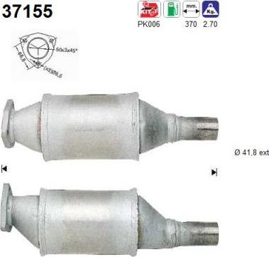AS 37155 - Catalytic Converter car-mod.net