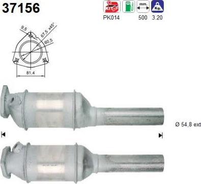 AS 37156 - Catalytic Converter car-mod.net