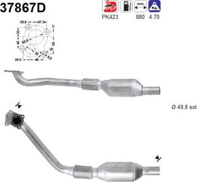 AS 37867D - Catalytic Converter car-mod.net