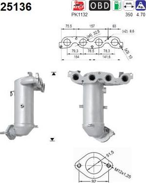 AS 25136 - Catalytic Converter car-mod.net