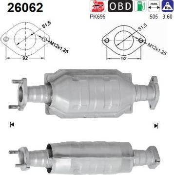 AS 26062 - Catalytic Converter car-mod.net