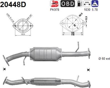 AS 20448D - Catalytic Converter car-mod.net