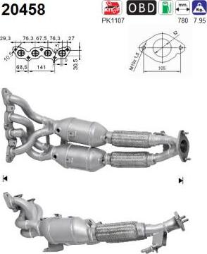 AS 20458 - Catalytic Converter car-mod.net