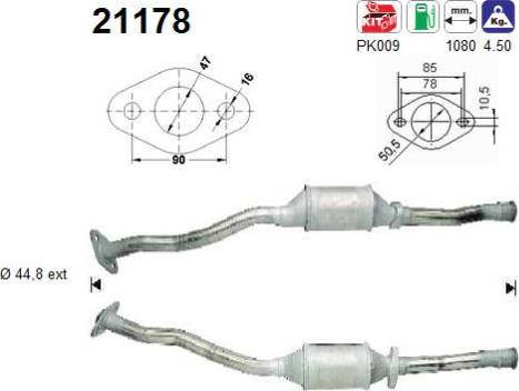 AS 21178 - Catalytic Converter car-mod.net