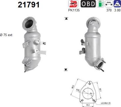 AS 21791 - Catalytic Converter car-mod.net