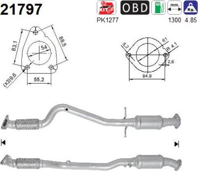 AS 21797 - Catalytic Converter car-mod.net