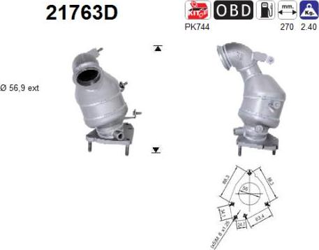 AS 21763D - Catalytic Converter car-mod.net