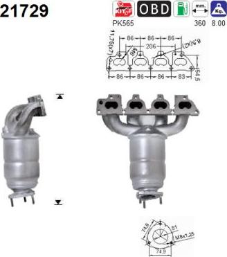 AS 21729 - Catalytic Converter car-mod.net